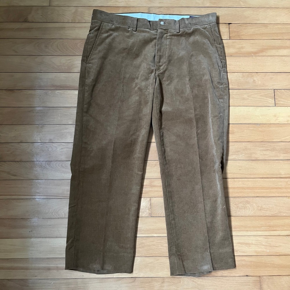 Polo Ralph Lauren Tan Brown Corduroy Pants Stretch Classic Fit Mens 34x32